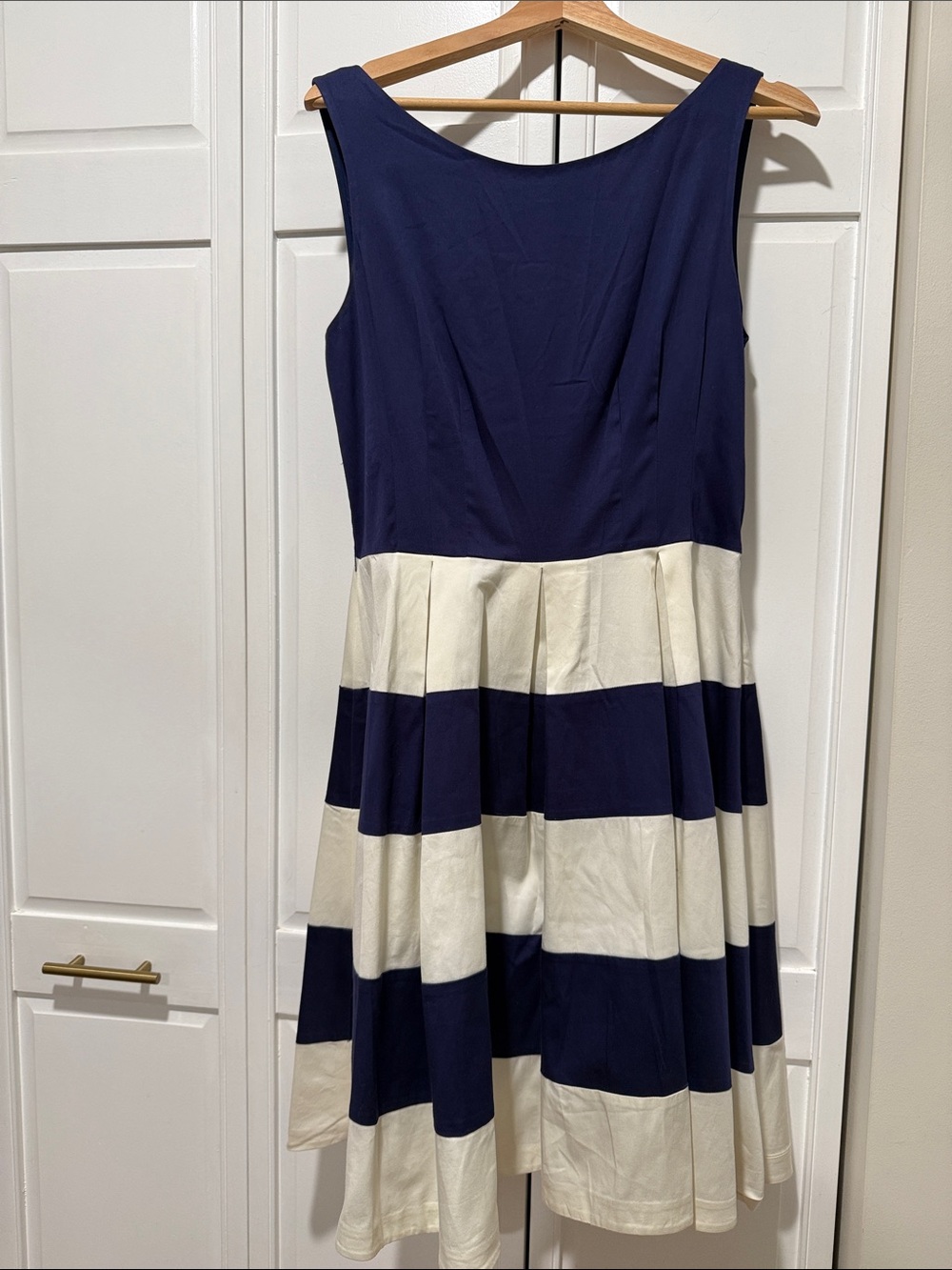 kate spade Navy and Cream Striped Sleeveless Dress